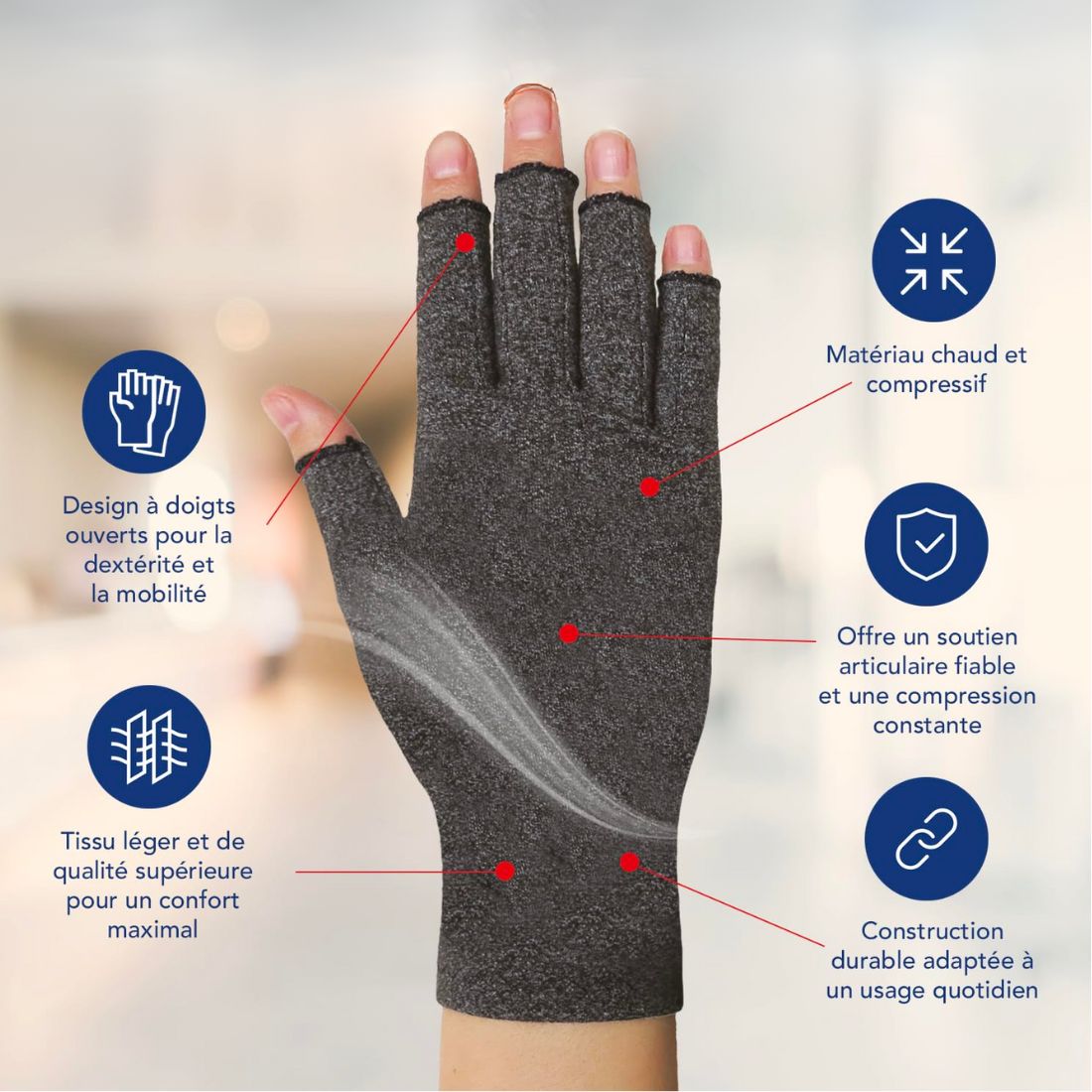 Gants Compression Premium en Bambou Nofela®